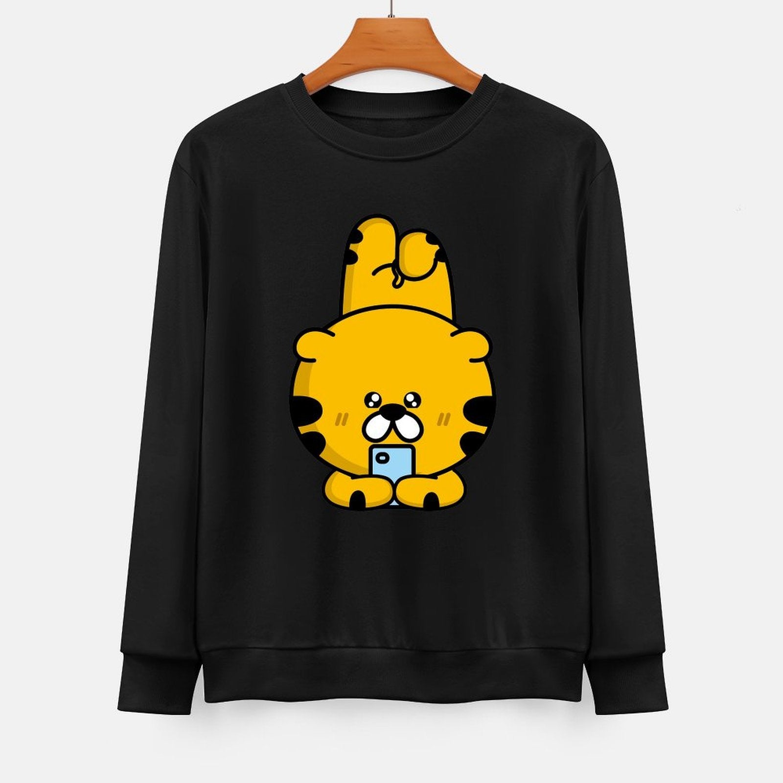 Front Patterned Long Sleeve TopStreetFit Standard